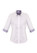 White/Purple Reign Herne Bay Ladies 3/4 Sleeve Shirt Sleeves folded up