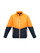 Orange/Navy Unisex Hexagonal Puffer Jacket