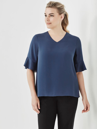 Aria Fluted Sleeve Blouse