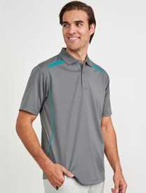 MENS SUSTAINABLE POLY/COTTON CONTRAST SS POLO