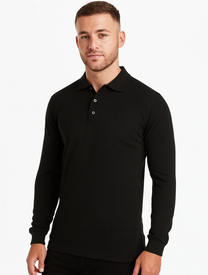 Long Sleeve 210 Poly Cotton Polo
