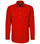 Pilbara Men's Closed Front Shirt - Red