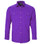 Pilbara Men's Open Front Long Sleeve Shirt - Purple