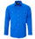Pilbara Men's Open Front Long Sleeve Shirt - Cobalt