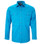 Pilbara Men's Open Front Long Sleeve Shirt - Azure