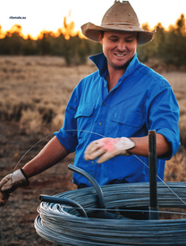 Pilbara Men's Open Front Long Sleeve Shirt - Cobalt