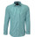 Pilbara Men's Classic Fit Long Sleeve Shirt - Emerald/White