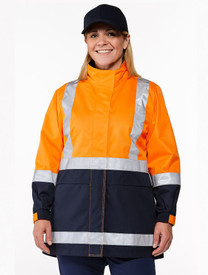 Women's Taped Hi Vis Recycled Rain Shell Jacket
