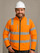 Hi Vis Taped Rail Orange Softshell Jacket