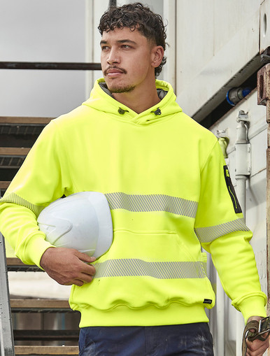 Water Resistant Hi Viz Hoodie with Segmented Tape (ZT867)