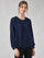 Evelyn Long Sleeve Blouse Navy