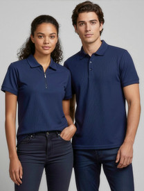 Mens and Womens Micro-Waffle Polo