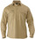 Bisley Closed Front L/S Khaki Cotton Mens Drill Shirt