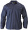 Bisley Cool Lightweight Navy Mens Long Sleeve Drill Shirt