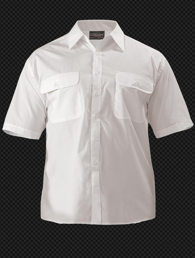 Bisley Mens White Permanent Press Short Sleeve Shirt