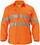 Bisley Cool Lightweight Gusset Cuff Hi Vis Mens Shirt with 3M Reflective Tape - Long Sleeve