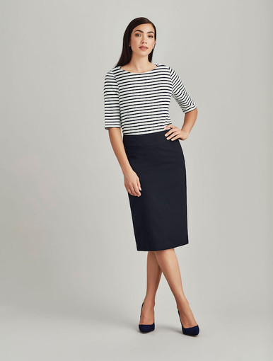 Ladies Relaxed Fit Wool Blend Lined Skirt
