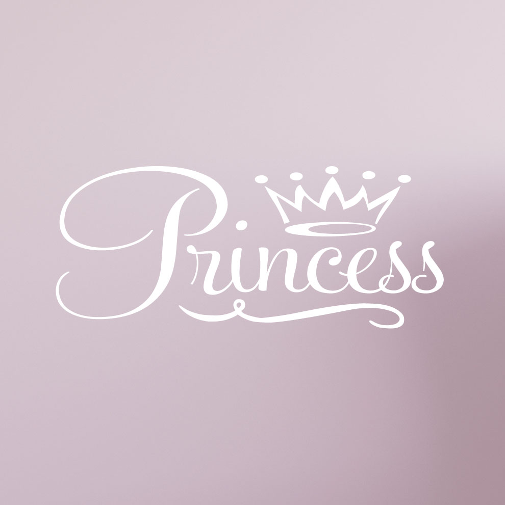 princess word with crown