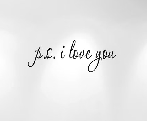 p.s. i love you wall decal quote