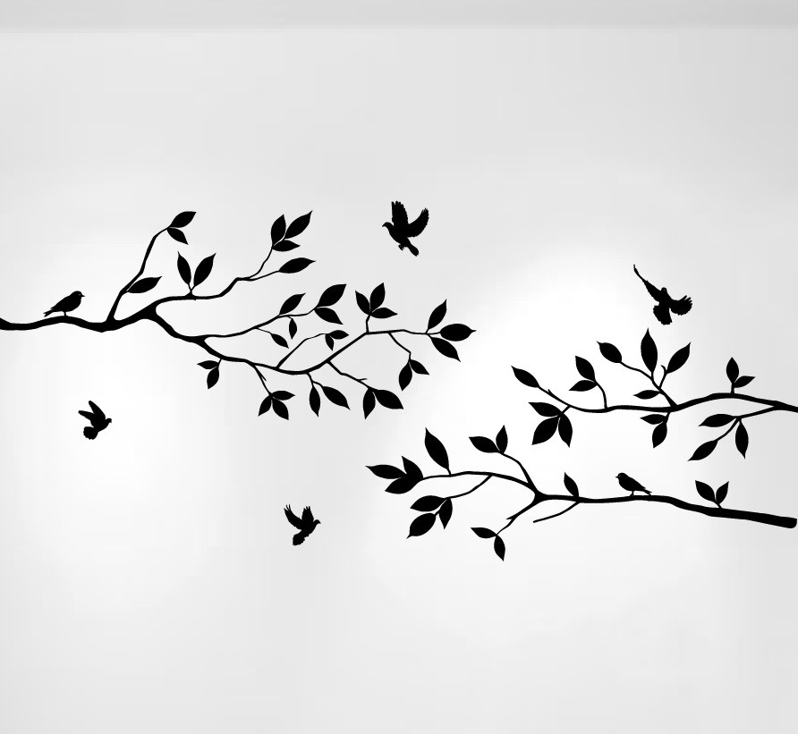 tree branch wall stencils