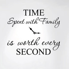 Time Spent with Family Is Worth Every Second Home Wall Decal Sticker Clock #1249