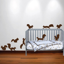 Squirrel Wall Decal Nursery Sticker Set #1250