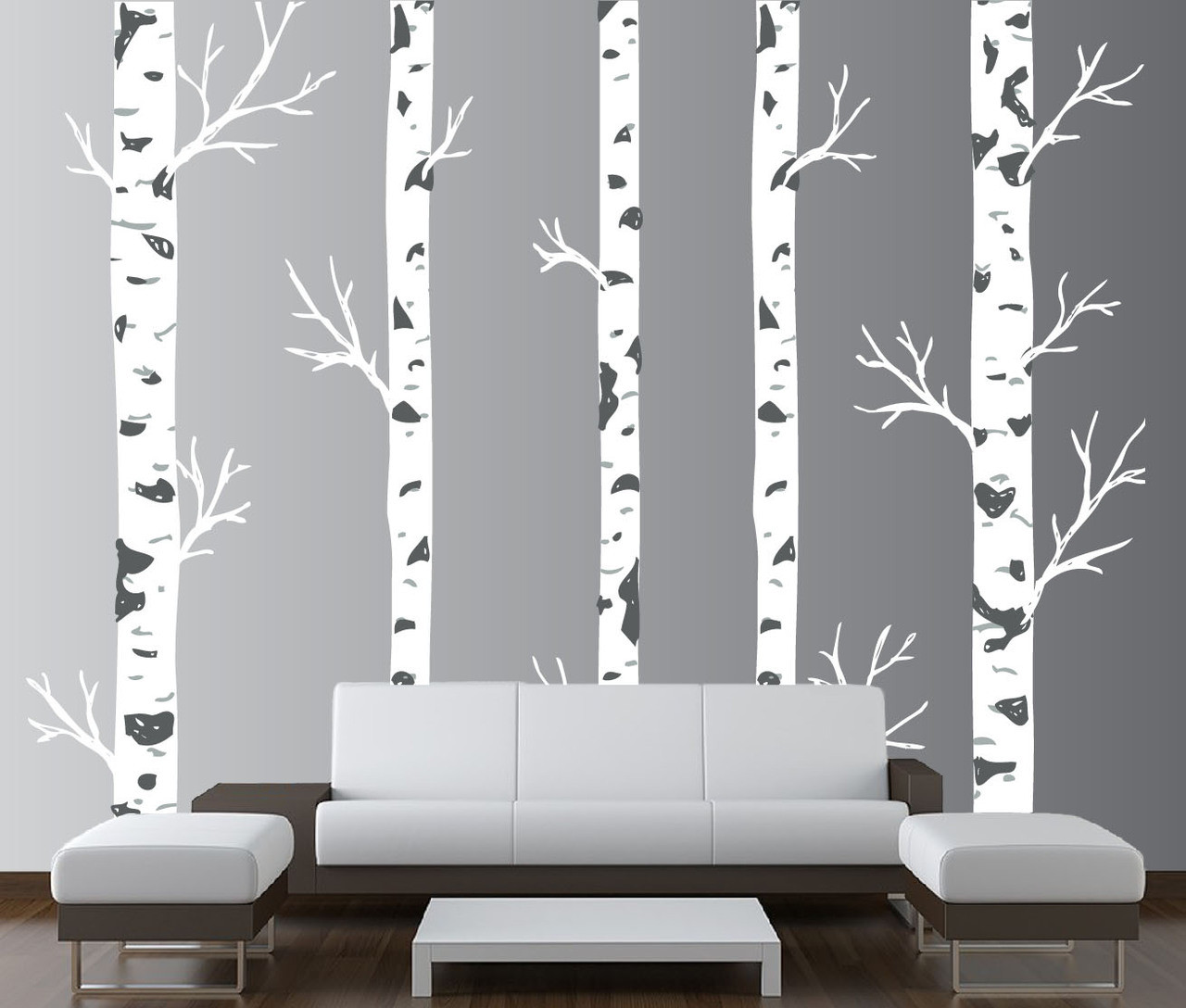 Large Wall Vinyl Tree Forest Decal Birch Woodland Nursery Sticker #1308 -  InnovativeStencils