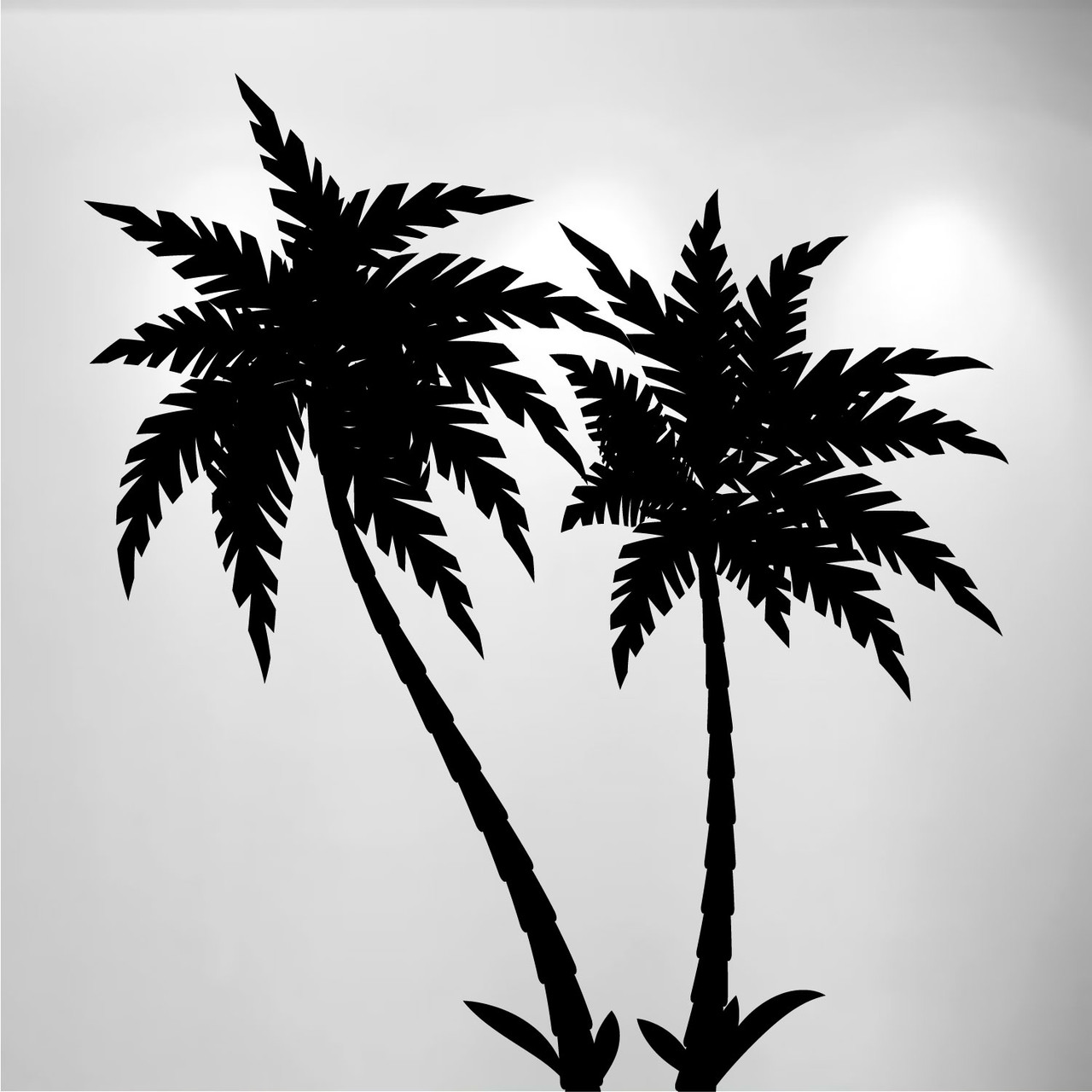 2 palm tree silhouette