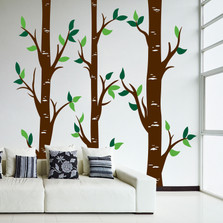 Large Wall Vinyl Birch Tree Forest Decal #1470