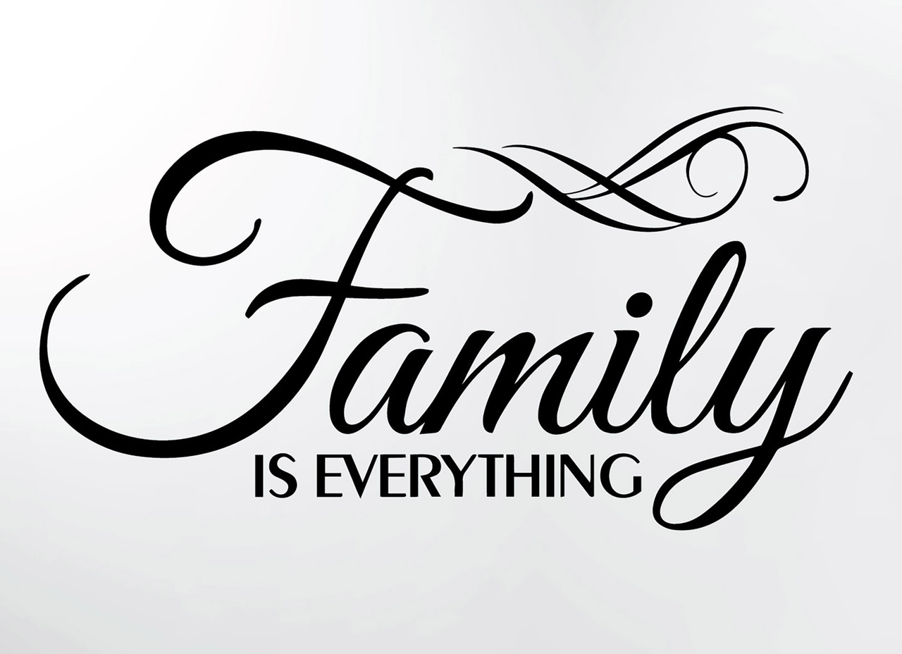 Family is Everything Wall Decor Decal Quote Word Vinyl