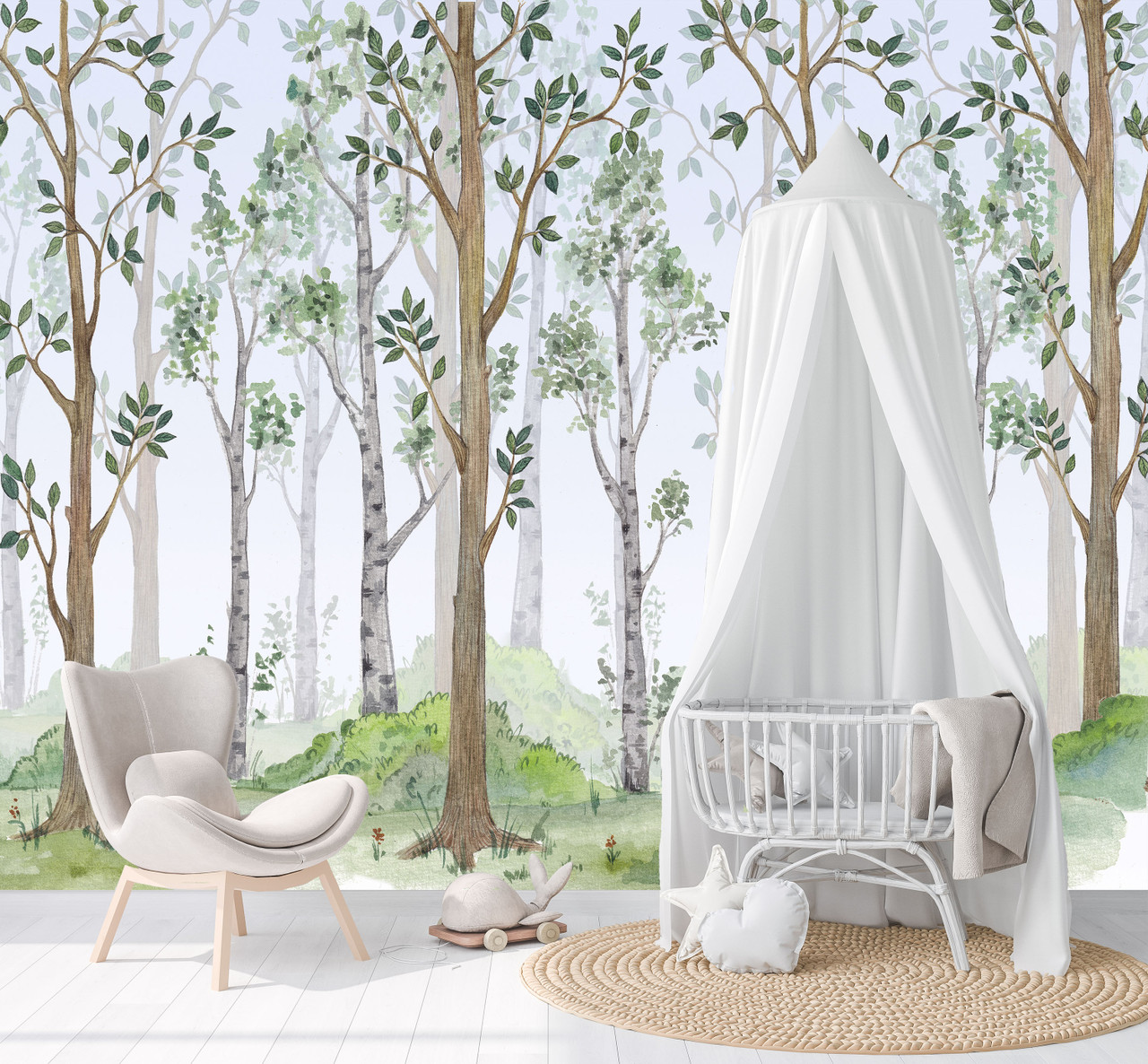 Buy Gray Forest Wallpapers Premuim Wall Decor Customized Nursery Online in  India  Etsy