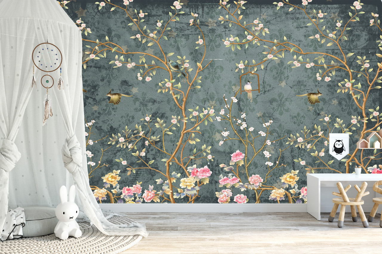 Cherry Blossom Fabric, Wallpaper and Home Decor
