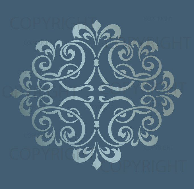 Damask Stencil #1012 - InnovativeStencils damask-stencil-1012-innovativestencils