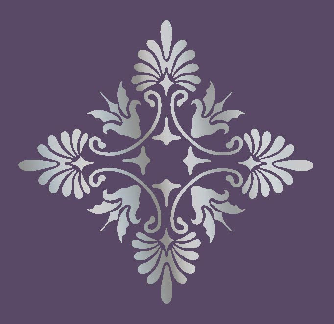 Damask Stencil #1017 - InnovativeStencils damask-stencil-1017-innovativestencils