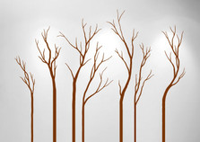 Winter Tree Vinyl Decal Forest #1110