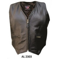Allstate Leather Ladies Zippered Vest in Lambskin  