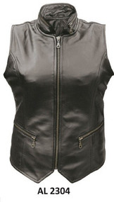 Allstate Leather Ladies HC Zippered Lambskin  Vest