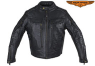 Dream Apparel Mens MJ813-11 Naked Cowhide Leather Jacket 