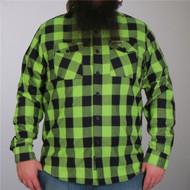 Hot Leathers Black and Green Long Sleeve Flannel 