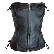 VC1322 Vance Leather Ladies Laced Top Corset with Zip Front Closure