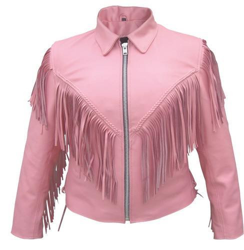 Ladies fringed leather motorcycle jackets sale