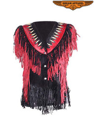Dream Apparel Ladies Vest w/ Beads, Bone, Braid & Fringe  