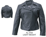 Allstate Leather Ladies Lightweight Motorcycle Jacket