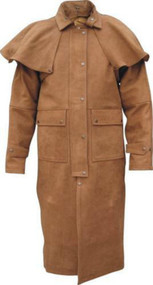 Allstate Leather Men's Brown Buffalo Leather Duster
