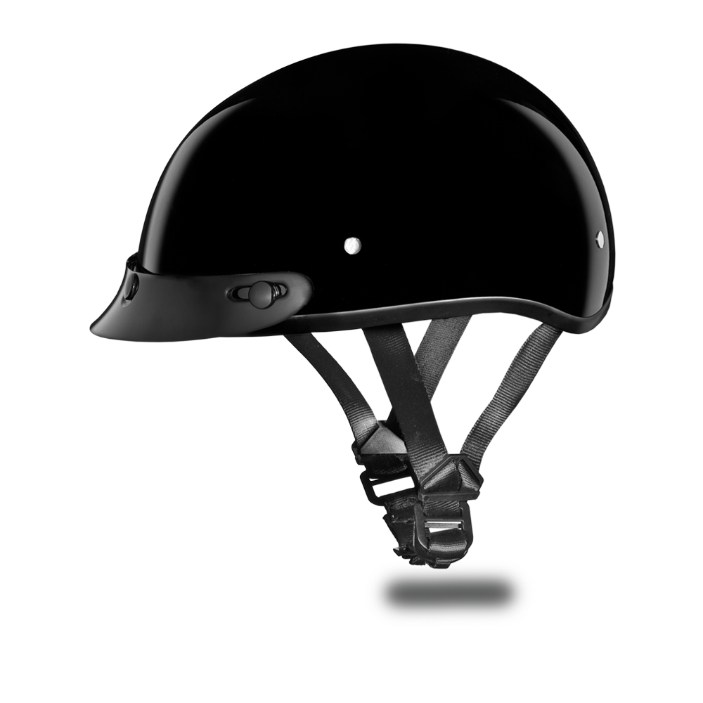 D.O.T. DAYTONA SKULL CAP Helmet- HI-GLOSS BLACK