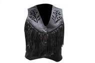 Dream Apparel Ladies Black Rose Inlay Vest