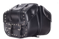 Dream Apparel PVC Motorcycle Saddlebag With Studs