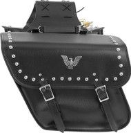 Dream Apparel PVC Motorcycle Saddlebags With Studs
