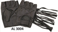 Allstate Leather 3004 Leather Fingerless Gloves  with Fringe