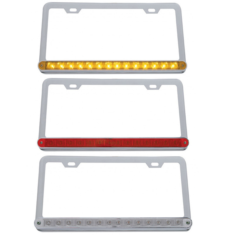 Universal 14 LED Chrome License Plate Frame - Raney's Truck Parts
